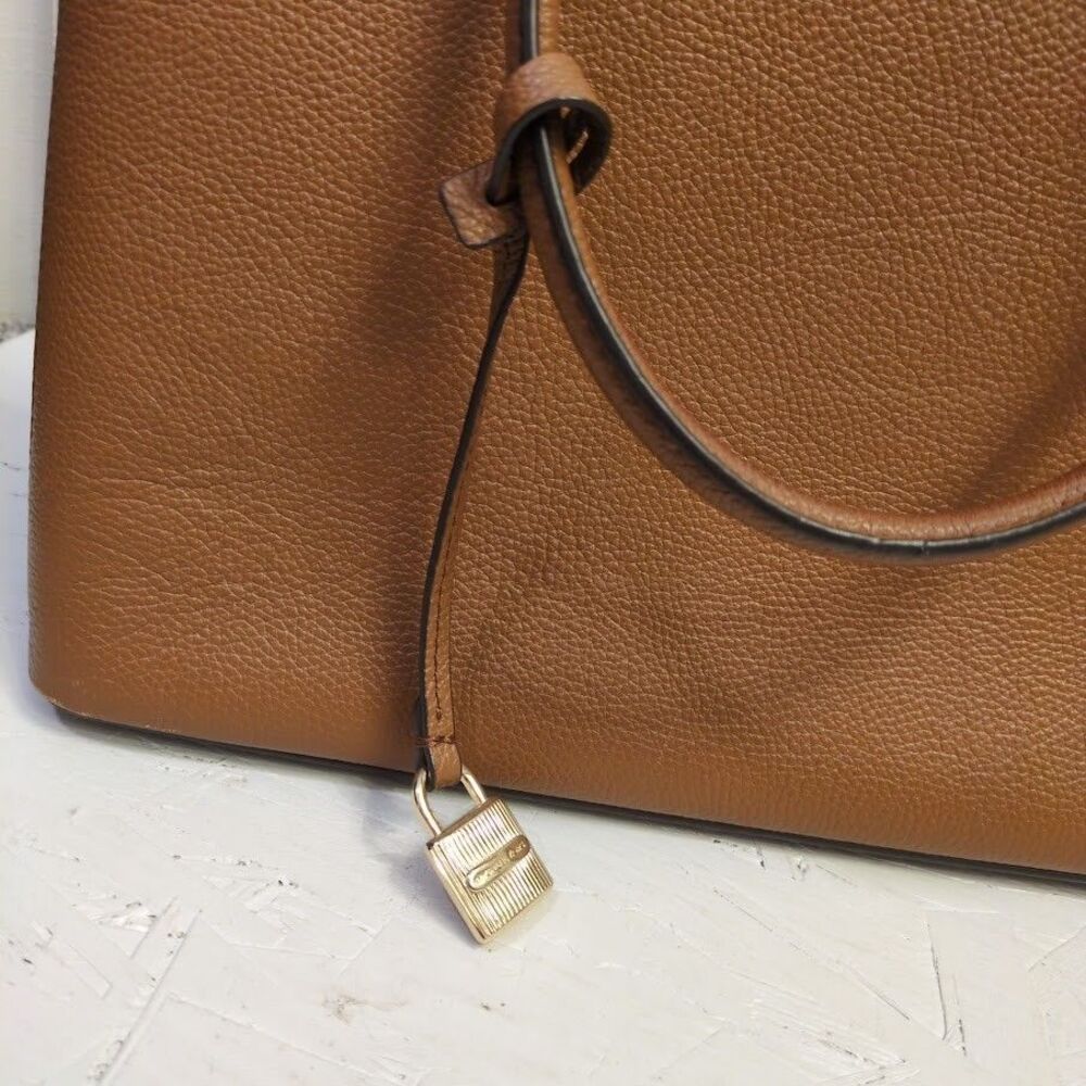 Michael Kors Adele Large Brown Leather Satchel Re… - image 6